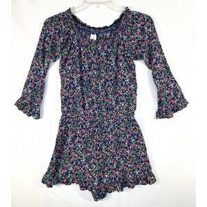 Polo Ralph Lauren Romper Floral Bell Sleeve Ruffle Size Small Festival